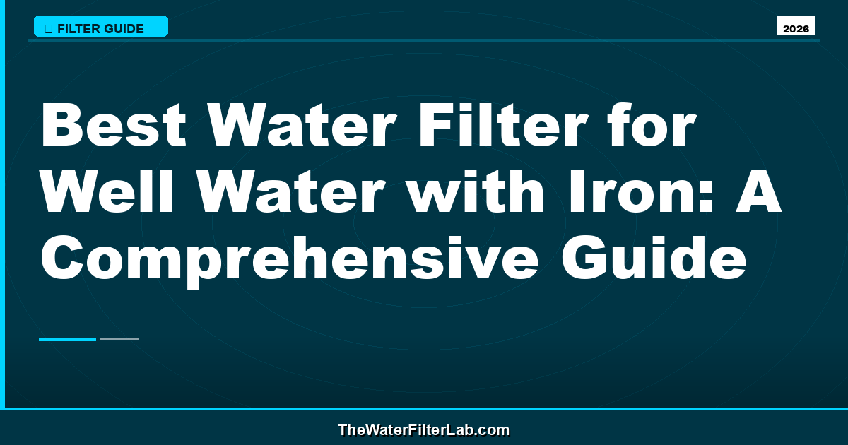 Best Water Filter for Well Water with Iron: A Comprehensive Guide