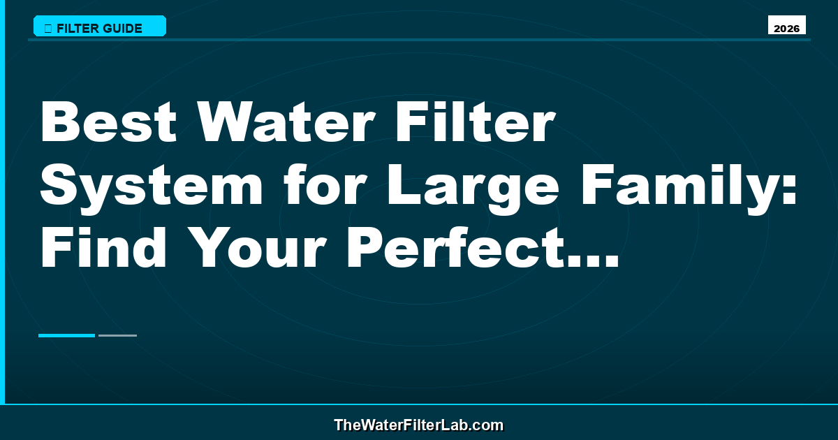 Best Water Filter System for Large Family: Find Your Perfect Match