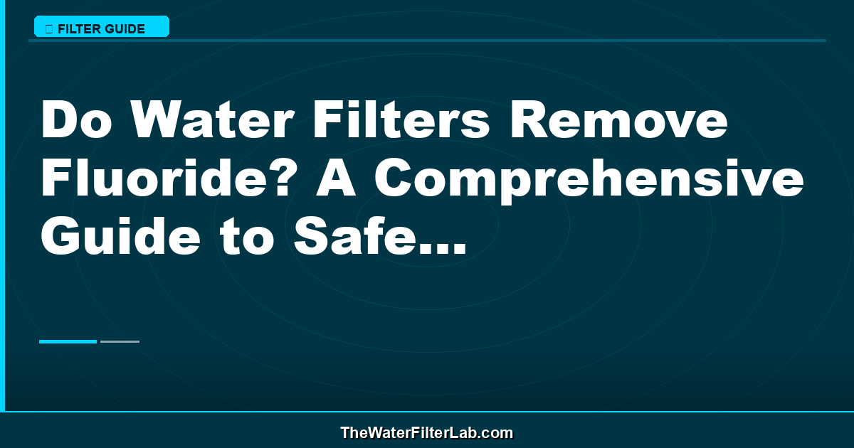 Do Water Filters Remove Fluoride? A Comprehensive Guide to Safe Drinking Water