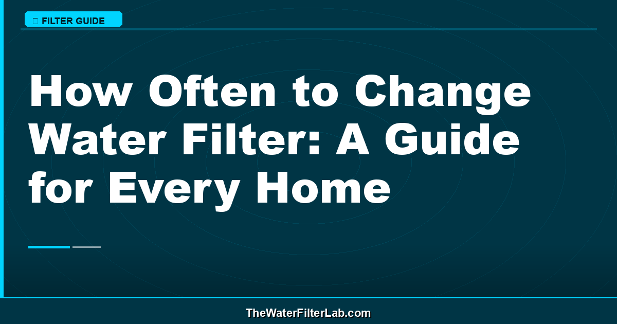 How Often to Change Water Filter: A Guide for Every Home
