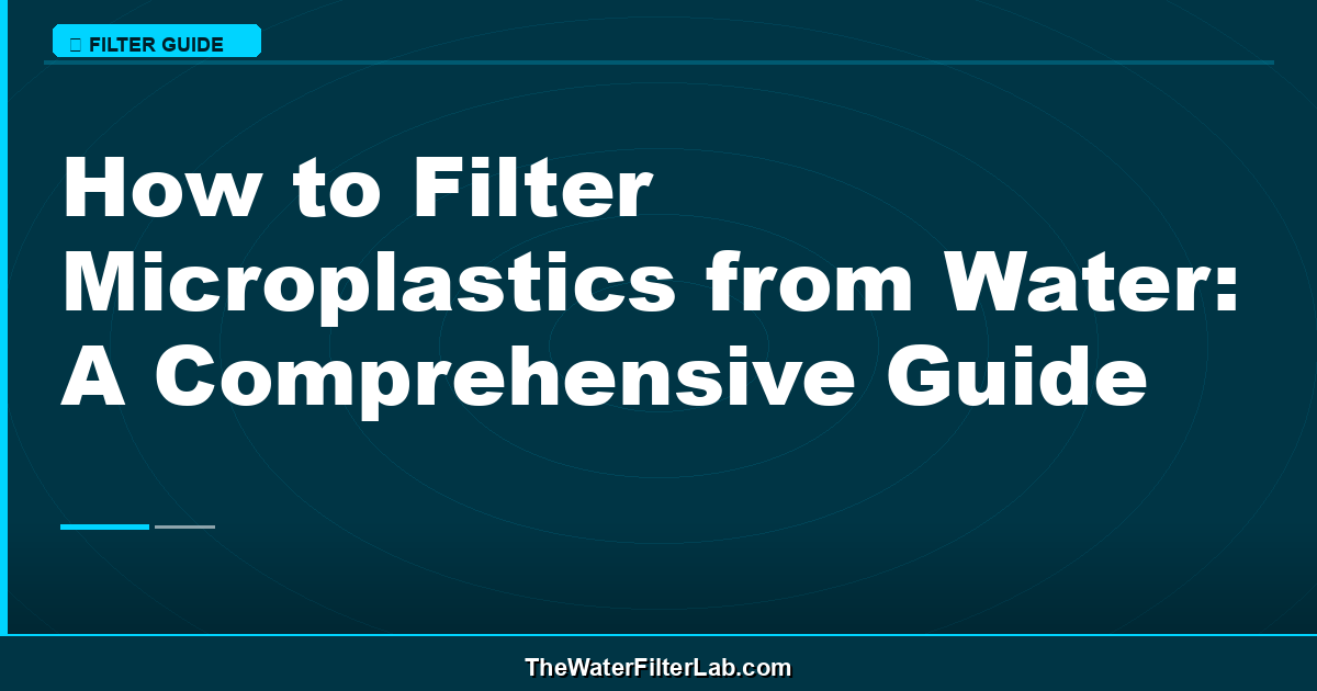 How to Filter Microplastics from Water: A Comprehensive Guide