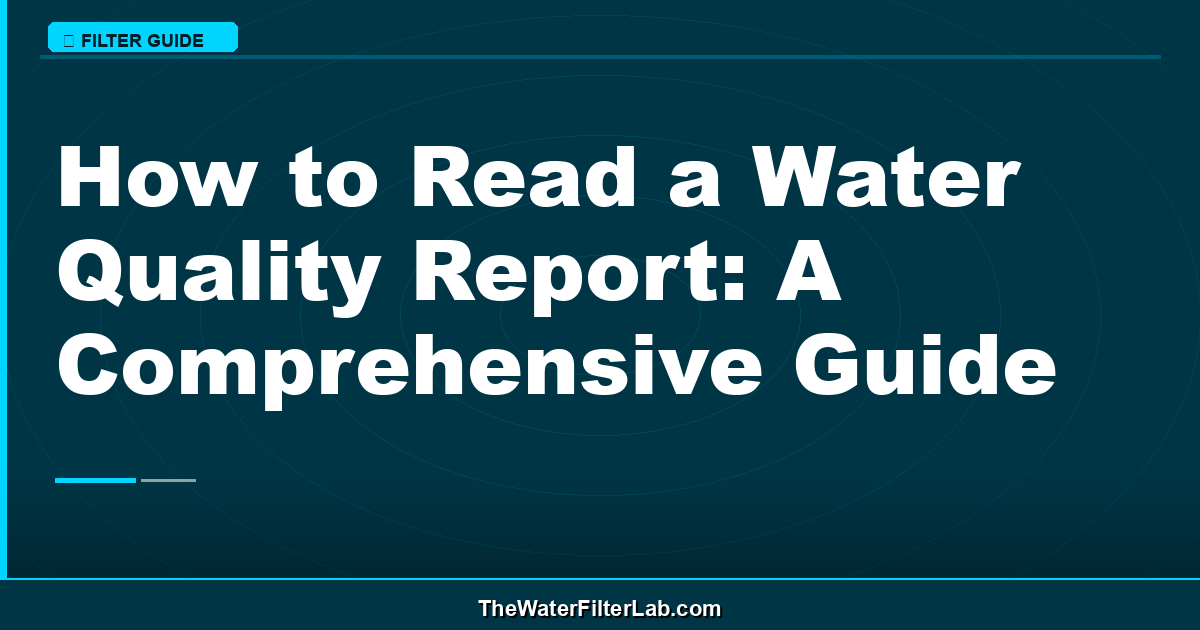 How to Read a Water Quality Report: A Comprehensive Guide