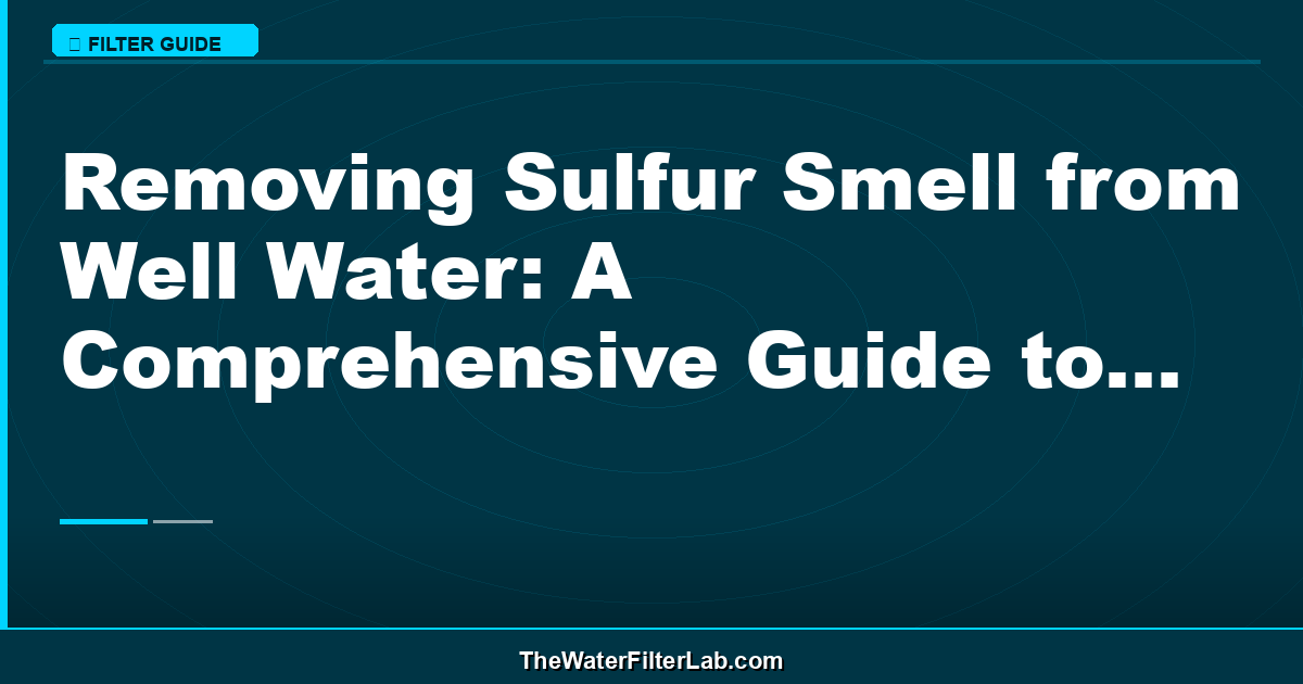 Removing Sulfur Smell from Well Water: A Comprehensive Guide to Finding the Best Water Filter