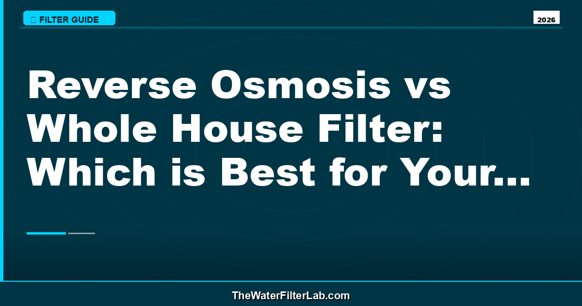 Reverse Osmosis vs Whole House Filter: Which is Best for Your Home?