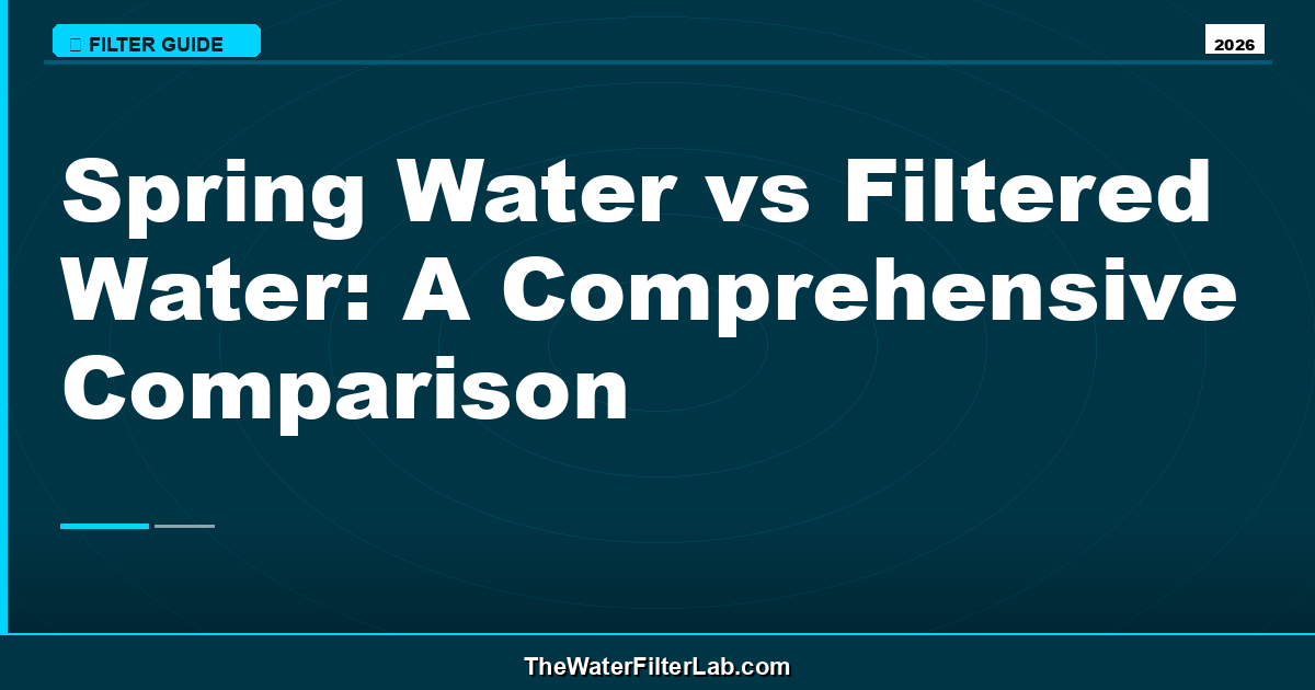Spring Water vs Filtered Water: A Comprehensive Comparison