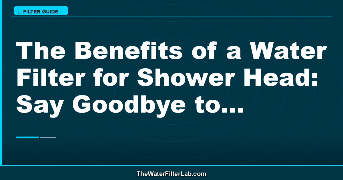The Benefits of a Water Filter for Shower Head: Say Goodbye to Dry Skin and More