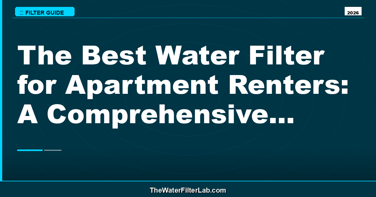 The Best Water Filter for Apartment Renters: A Comprehensive Guide