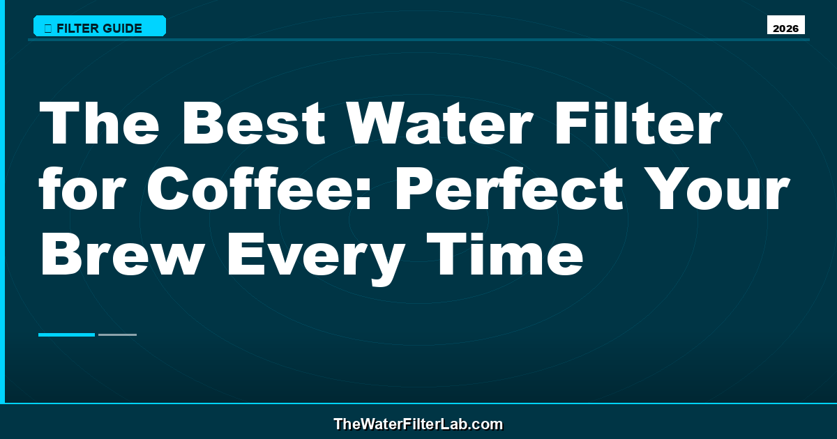 The Best Water Filter for Coffee: Perfect Your Brew Every Time