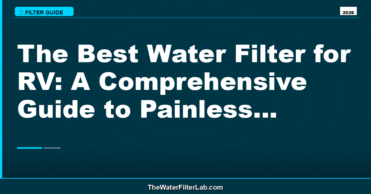 The Best Water Filter for RV: A Comprehensive Guide to Painless Drinking Water