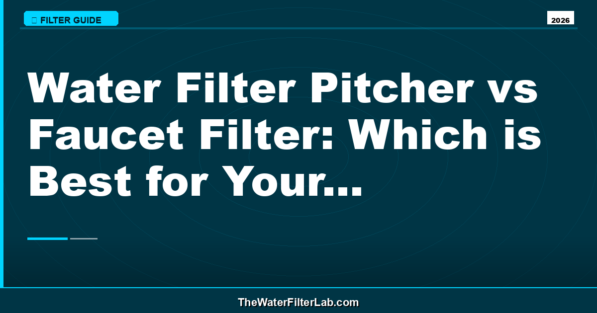 Water Filter Pitcher vs Faucet Filter: Which is Best for Your Home?