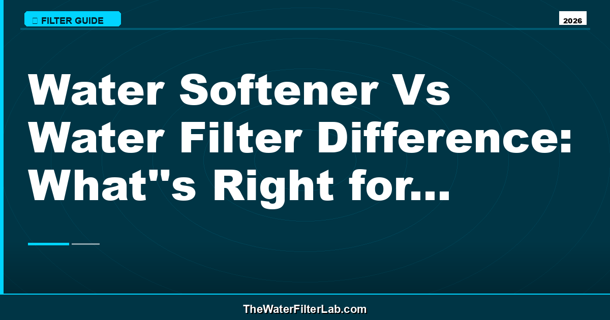 Water Softener Vs Water Filter Difference: What's Right for Your Home?