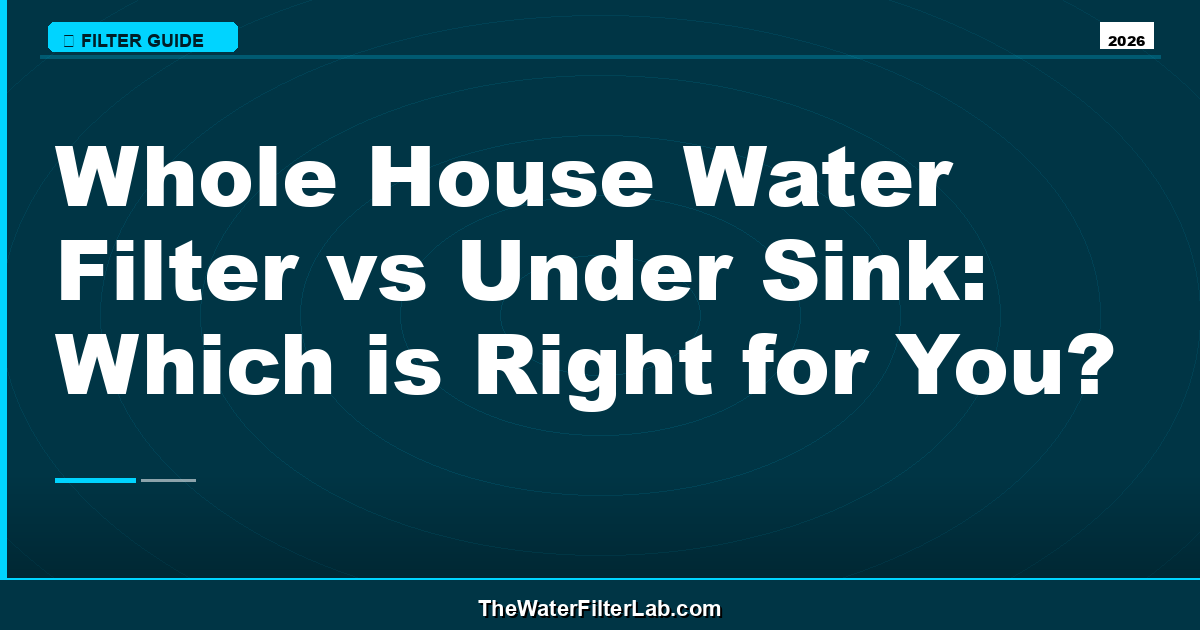 Whole House Water Filter vs Under Sink: Which is Right for You?